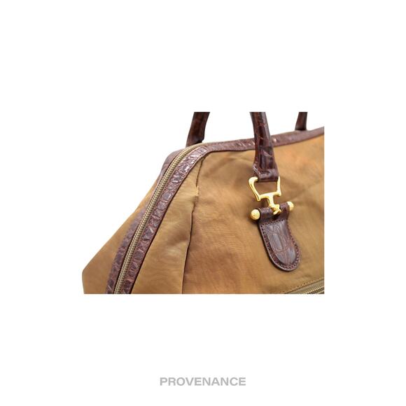 🔴 Balenciaga BB Logo Tote Bag - Tan Brown Croc - Picture 8 of 16